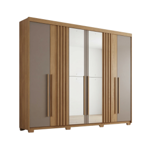 Guarda-roupa Casal Norton 6 Portas Ripado e Flex | WS Móveis