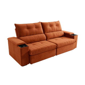 Sofá Retrátil e Reclinável Havana com Pillow Top 15cm e Molas Pocket