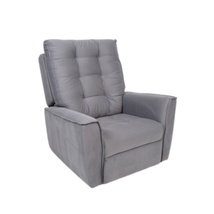 Poltrona do Papai Parma Reclinável – Espuma D-28 e Tecido Suede Cinza