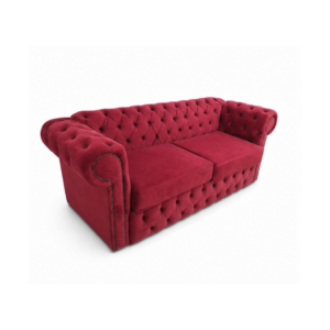Sofá Chesterfield 2,20m Suede Bordô | WS Móveis