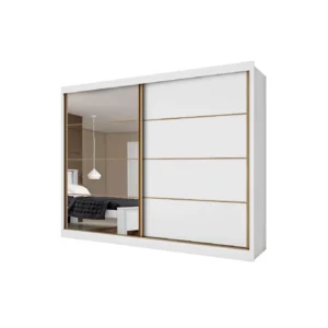 Guarda-Roupa Casal Sevilha 2 Portas com Espelho 100% MDF | WS Móveis